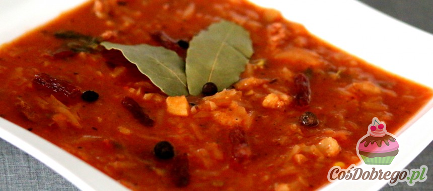Przepis na Kapuśniak z kiszonej kapusty z pastą pomidorową