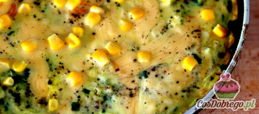 Przepis na Omlet z ziemniakami i kukurydzą
