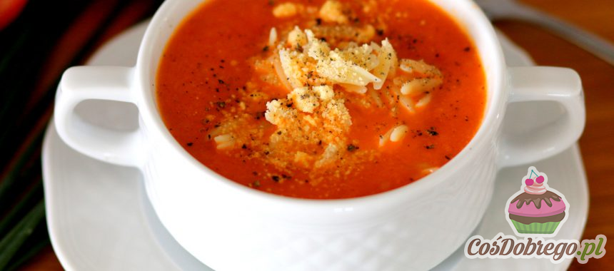 Przepis na Zupę krem z pomidorów z parmezanem