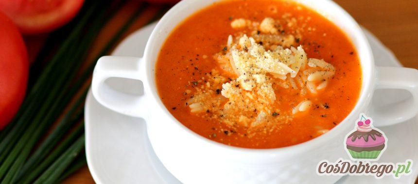 Przepis na Zupę krem z pomidorów z parmezanem