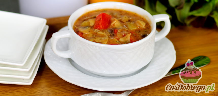Przepis na Szybką zupę z papryką i kiełbasą