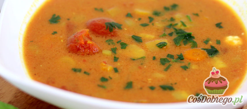Przepis na Zupę pomidorową z soczewicą